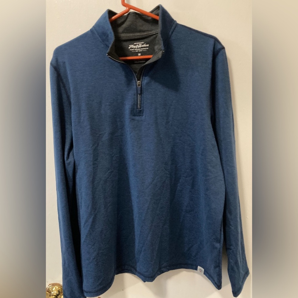 Flag & Anthem Men’s Navy Heater Quarter Zip-Up Sweater Size Medium